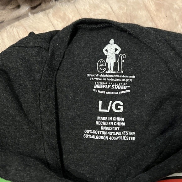 Buddy the Elf "Son of a Nut Cracker Black Graphic Print T-Shirt Men's Size Large - Picture 5 of 6